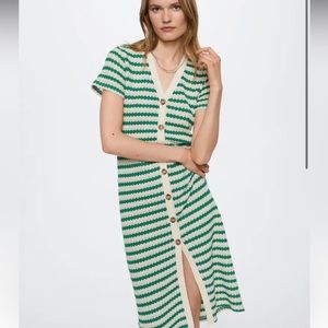 MANGO Striped Jersey Dress size XS
